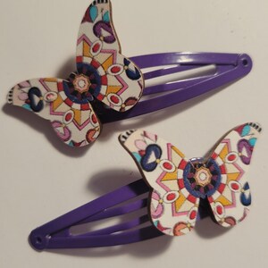 Cute Butterfly Hair Clips, Hair Decora, Hair Clips, 2 Piece Set of Hair Clips, Butterfly Barrettes, Butterfly Hair Clips, Girls Barrettes