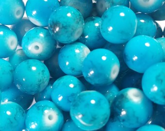 10 Beads - 10mm Clear Round Glass Beads, Small Clear Beads, Small Clear  Gumball Beads, Small Glass Beads, 10mm Gumball Beads