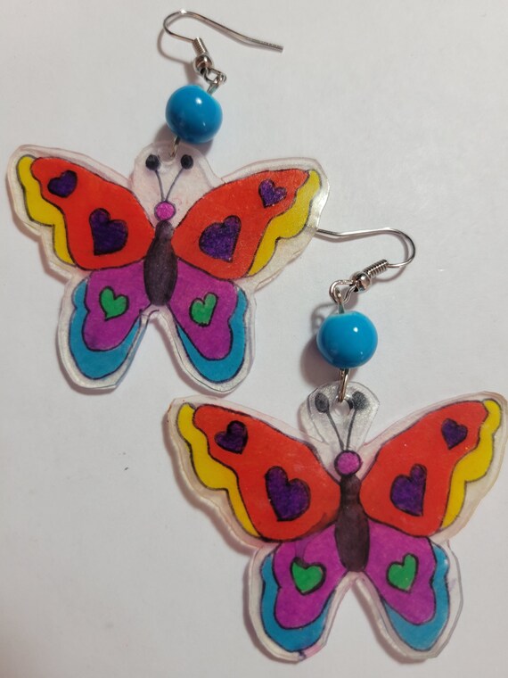 Plastic butterflies for best sale earrings