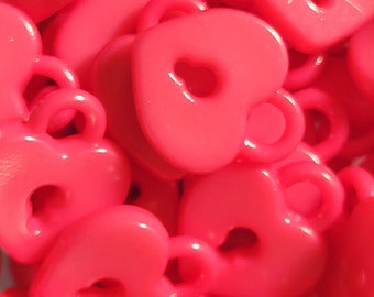 10 - 20mm Pink Acrylic Heart Pendant Locks, Pink Pendants, Love Pendants, Heart Pendants, Lolita Beads, Loose Pendants, Valentines Pendant
