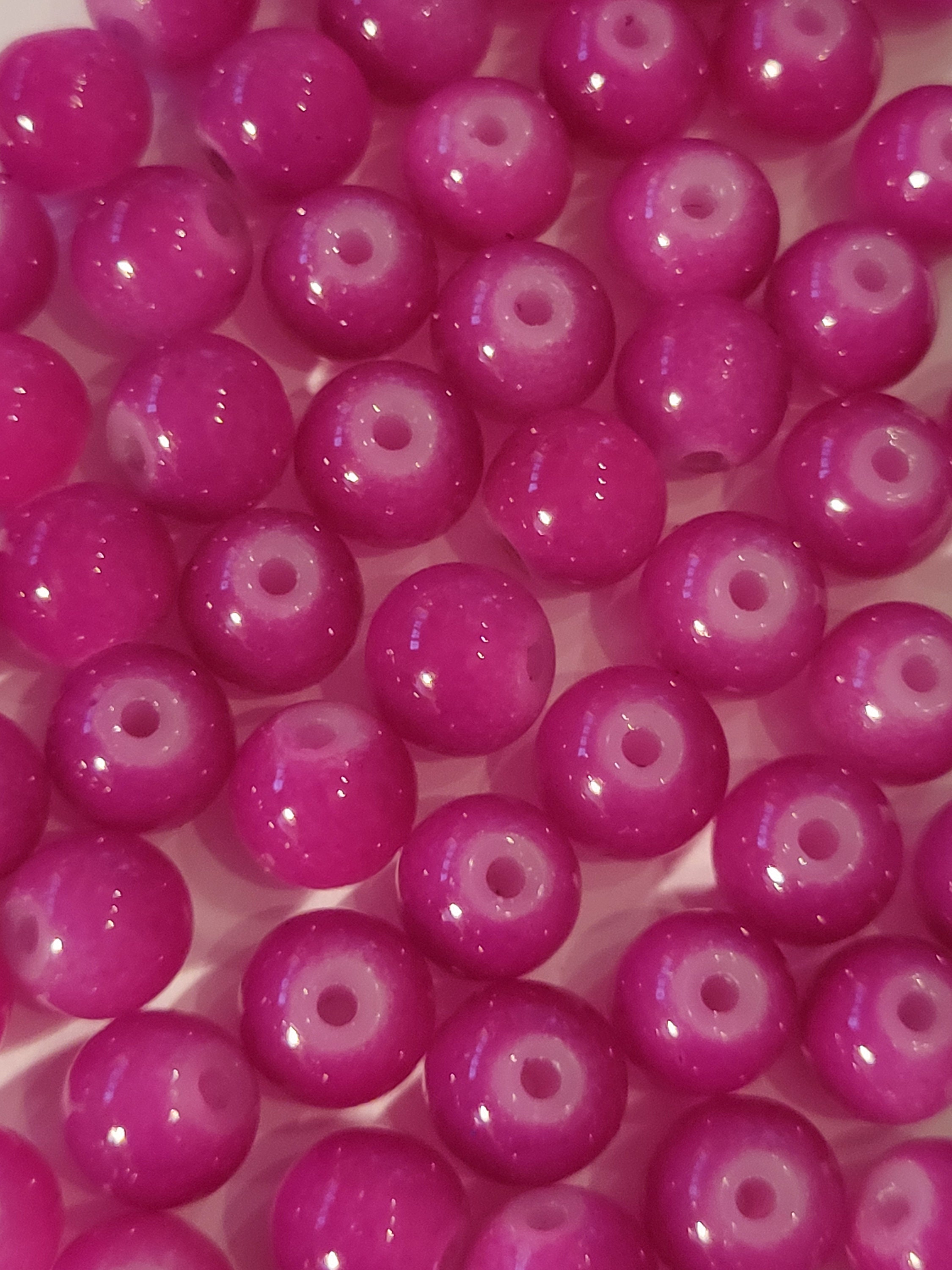 50 Pcs 8mm Textured Glass Pearl Beads moon effect surface KB0737 8mm Pale Pink 