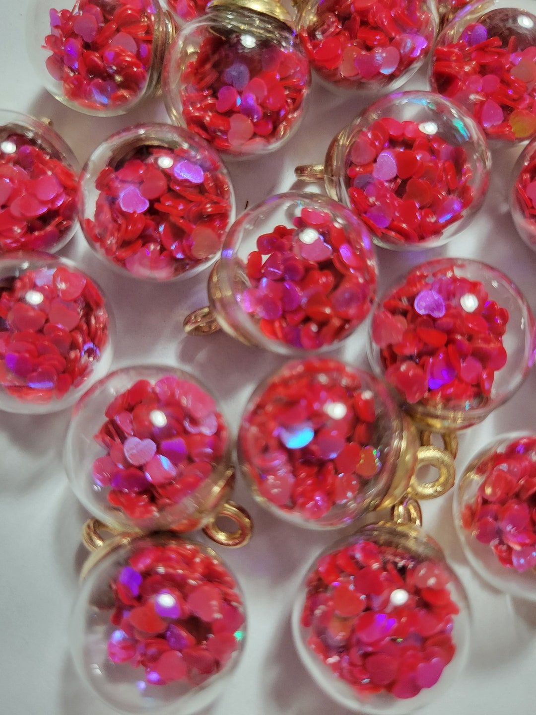 1 PAIR of Decorative Glass Ball Beads Small Ornament Beads Etsy