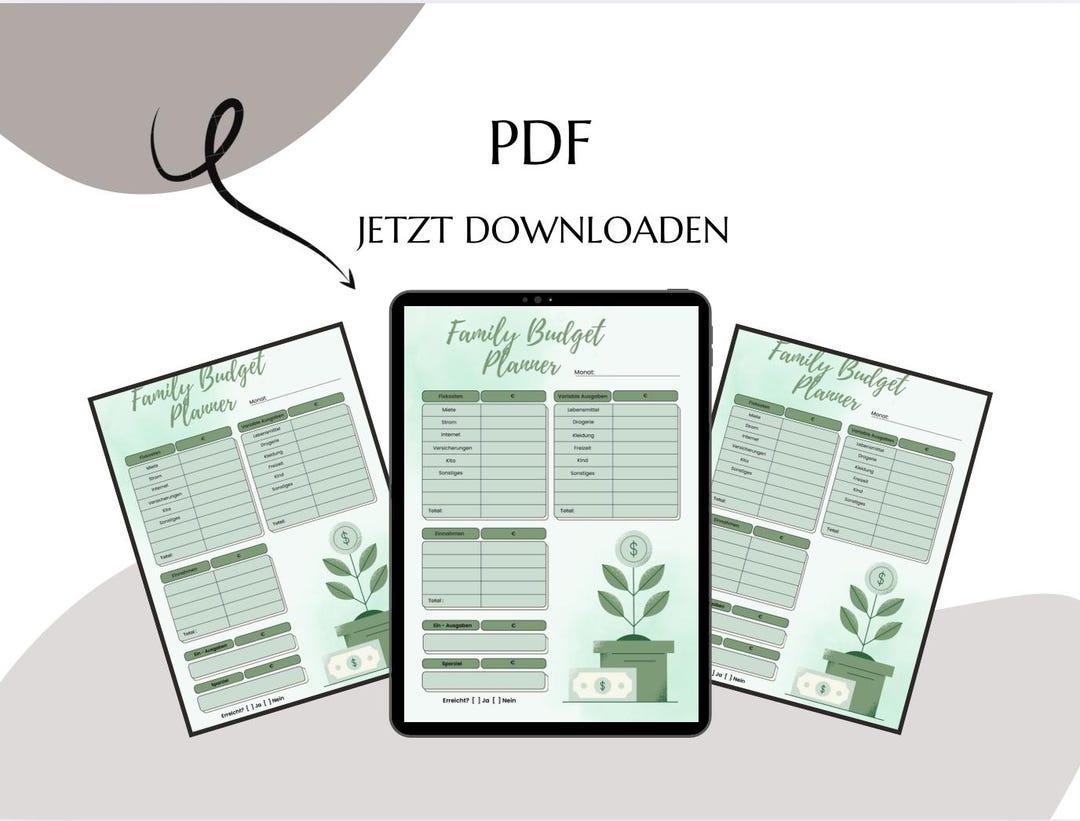 Family Budget Planner PDF | Printable Household Budget Book | Simple ...
