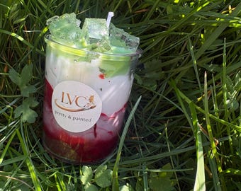 Matcha candle in a glass