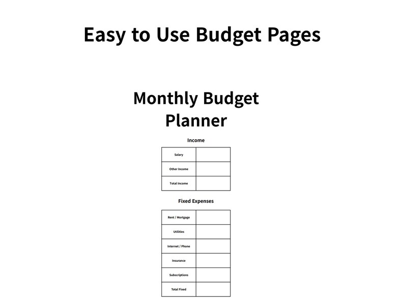 Weekly Budget Planner Printable | Simple Weekly Expense PDF - Etsy