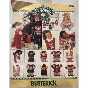 Vintage 1985 Butterick 3381 Cabbage Patch Kinder Ornamente Schnittmuster Uncut