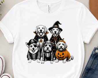 Halloween Tee | Canine Lover Design |  | Spooky Dog Gift | Fall Graphic Tee