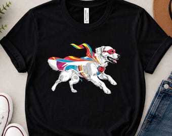 Superhero Dog | Dog Lover Shirt | Colorful Tee | Dog Mom Gift | Comic Style Graphic