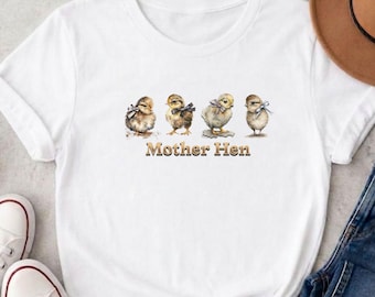 Mother Hen Tee | Watercolor Chicks | Farmhouse Style