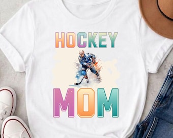 Hockey Mom Shirt | Retro Watercolor Player Graphic Tee