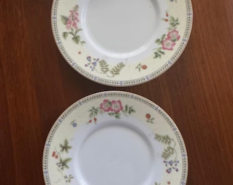 Vintage Fleur Bread & Butter Plates Set/2