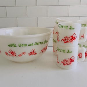 Fire King Egg Nog Set - Etsy