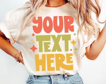 Ihr Text hier benutzerdefiniertes Shirt, personalisiertes Text Shirt, benutzerdefiniertes Grafik-T-Shirt, benutzerdefiniertes Spruch-Shirt, individuelles Geschenk-Shirt, personalisiertes T-Shirt