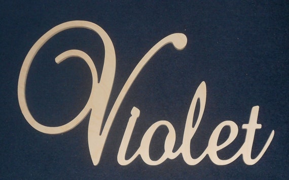 18/" Capital Unpainted Connected Large Cursive Script Wall Name Wedding Baby