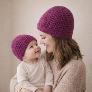 Crochet Beanie Pattern PDF, Baby to Adult Sizes, Easy Beginner Hat (Digital Download)