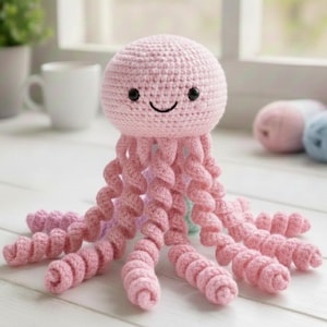 Crochet Octopus Amigurumi Pattern, Cute Plushie Pet, Crochet Animal Toy, Stuffed Handmade Doll (PDF)