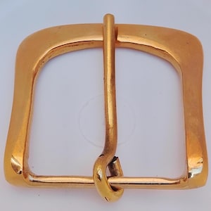 Solid Brass Convex Frame Belt Buckle – Hand-Cast Minimal Belt Hardware – Fits 1.5", 1.25" & 1" Leather Belts