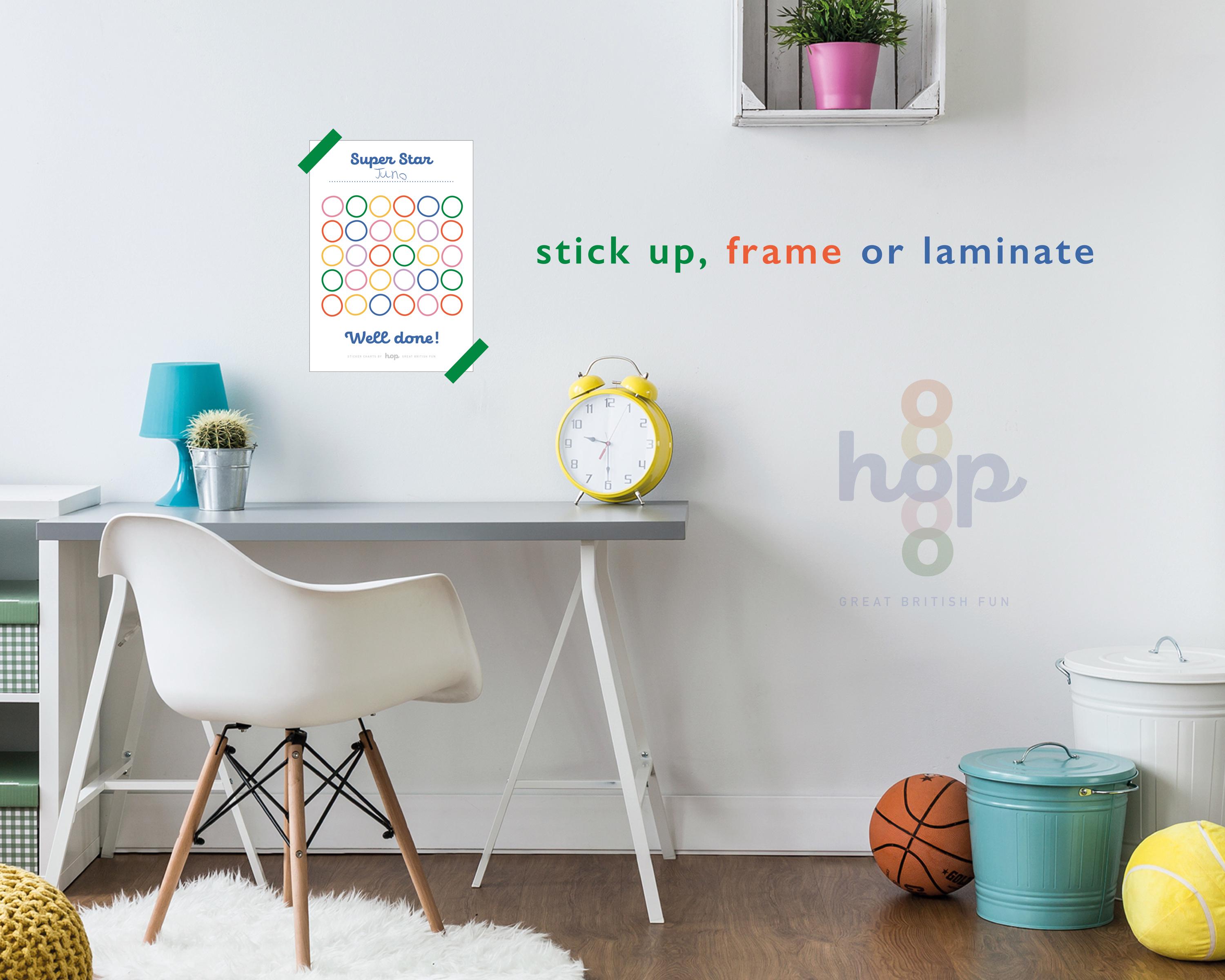 Printable Monthly Sticker Reward Chart for Children Toddlers Kids ...