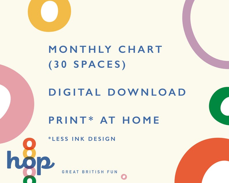 Printable Monthly Sticker Reward Chart for Children Toddlers Kids ...