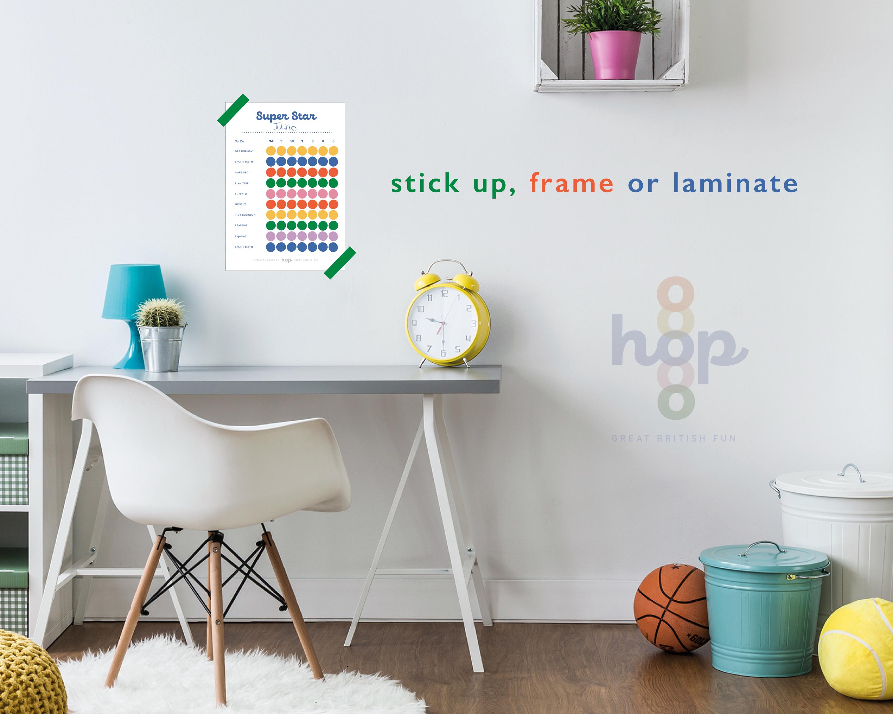Printable Listed Daily Tasks Sticker Reward Chart for Children Toddlers ...