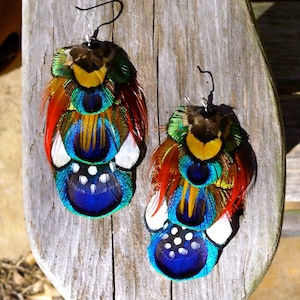 PEACOCK TRANCE Feather Earrings image 4