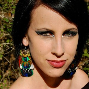 PEACOCK TRANCE Feather Earrings image 2