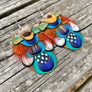 PEACOCK TRANCE Feather Earrings image 7