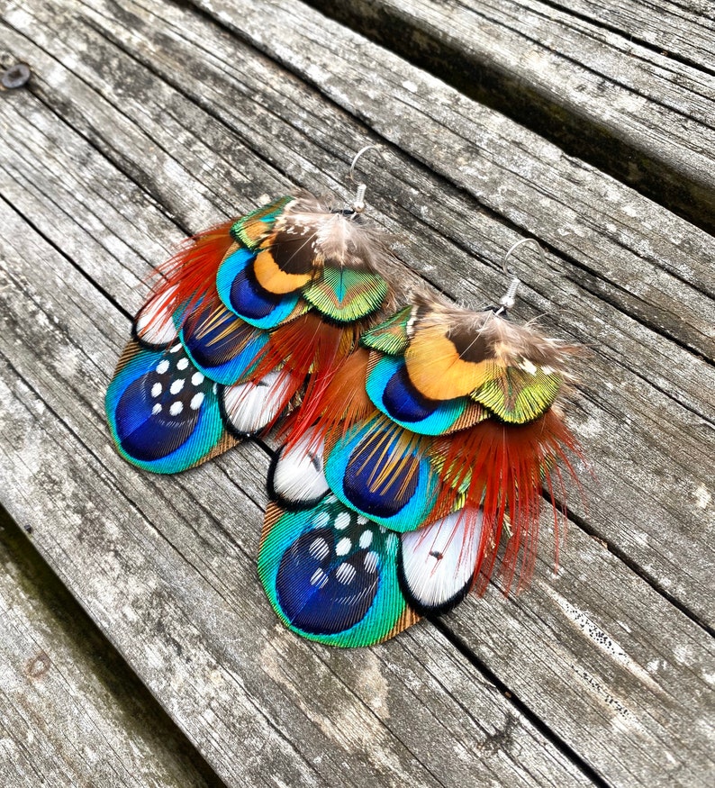 PEACOCK TRANCE Feather Earrings image 6