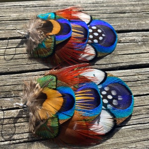 PEACOCK TRANCE Feather Earrings image 9