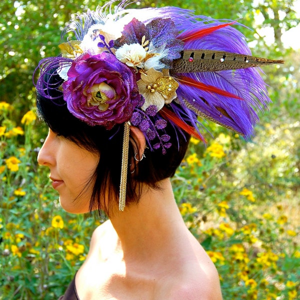 PURPLE DREAMS Feather Headdress SALE