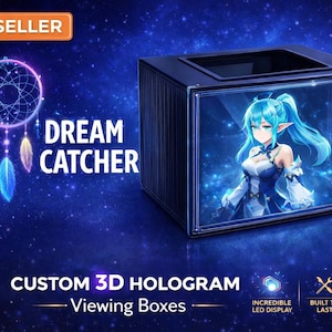 3D Hologram Viewer | Floating Illusion Display, Desk Decor