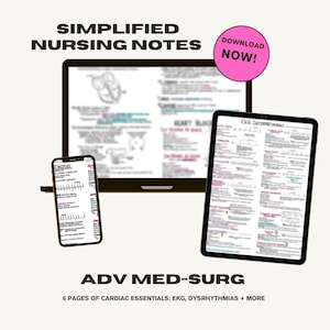 Advanced Med-Surg: Cardiac, Dysrhythmias, EKGs, and CHF