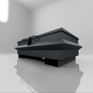 Caixa de ferramentas de aço reforçado de 60 cm de largura x 120 cm de comprimento x 30 cm de altura, projeto em PDF para montagem (download digital)