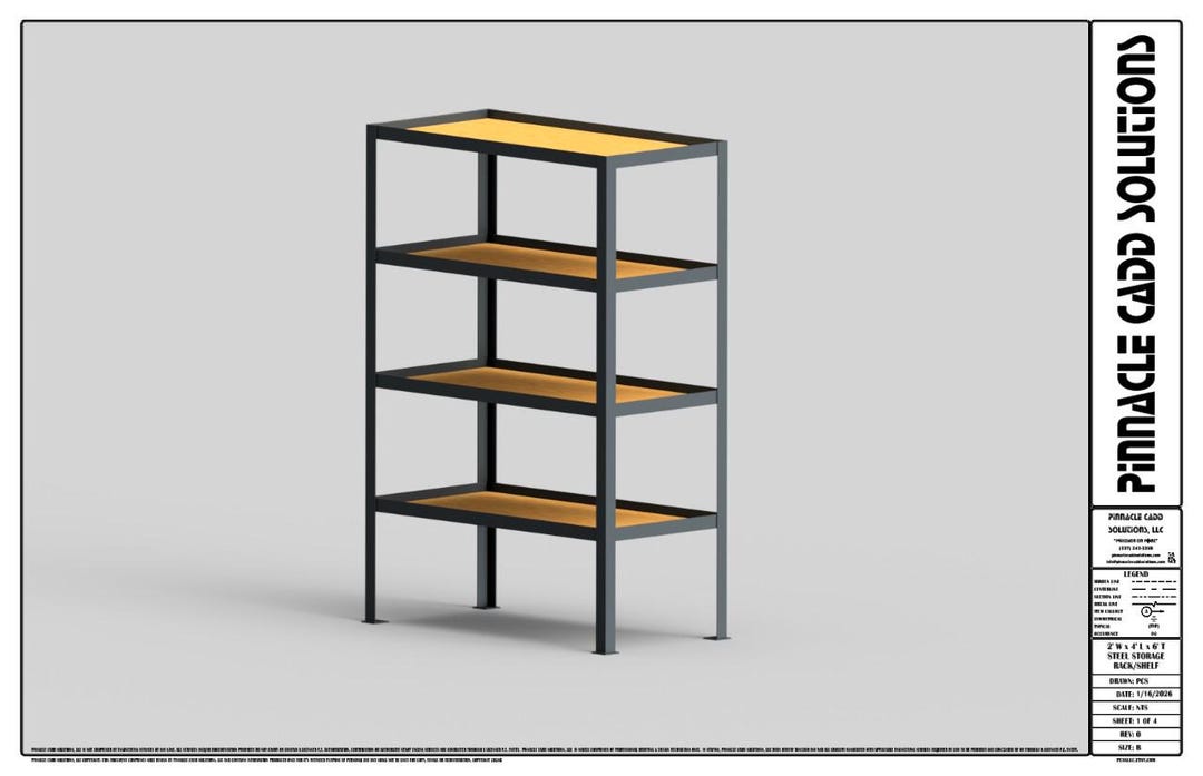 4-tier Steel Storage Rack/shelf Plan, DIY Storage (digital Download) - Etsy
