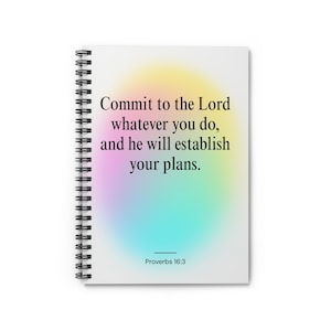 Custom Bible Verse Ruled Spiral Notebook