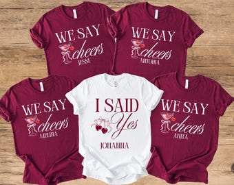 Personalized Bachelorette Team Shirts | Hen Party Shirts for Women | Bride Squad Shirts with Names | Bachelorette Party Outfit | Bridal Party Tee