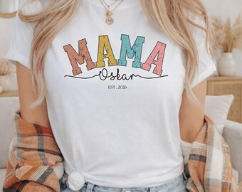 Personalized Mom Shirt with Children's Names | Mother's Day T-Shirt | Gift for Mom | Family Shirt | Mom Shirt Est. | Mother's Day Gift