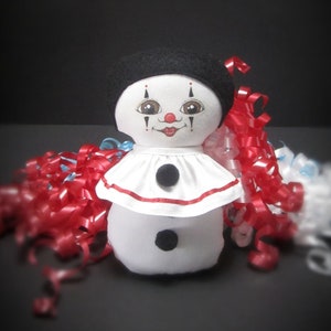 Tiny Doll -- HENRI -- Mini Soft Pierrot Clown