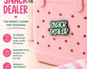 Snack Dealer Bag Charm | 3D Printed Pegboard Style Bag Accessory | Cute Tote Bag Charm | Summer Bag Accessory | Gift for Moms