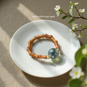 Bambu-ring med sockeragat | Eleganta asiatiska smycken | Naturinspirerad designpresent till mamma