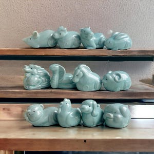 Chinese Zodiac Ceramic Figurines | Lunar New Year Decor