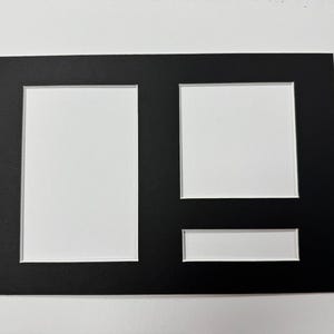 A4 Size Mount to Display Autograph / Photo with 6x4" + 4x4 in & Text Box