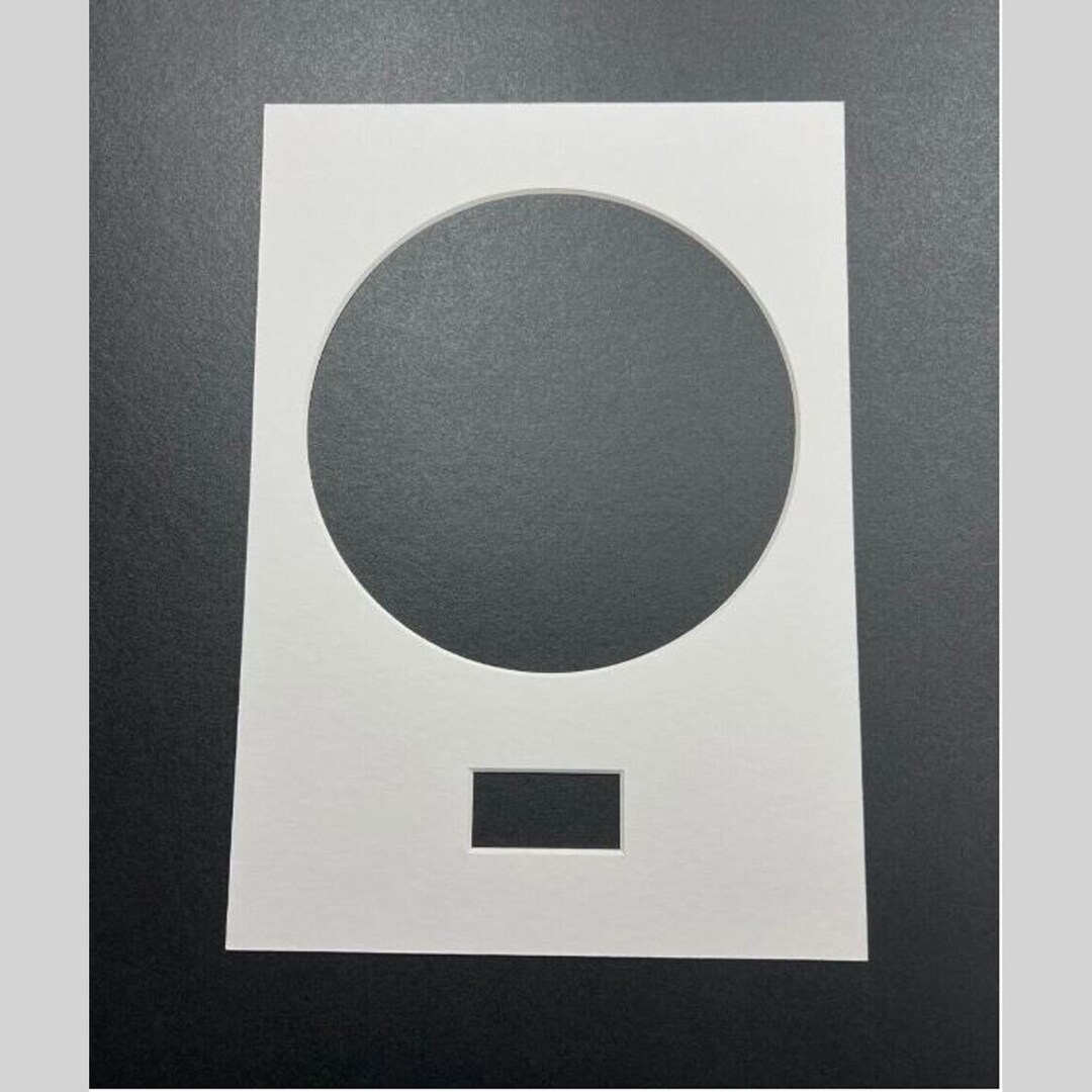 A4 Size Mount for a 7 Inch Vinyl Single Record + 50x25mm Text Box Below ...