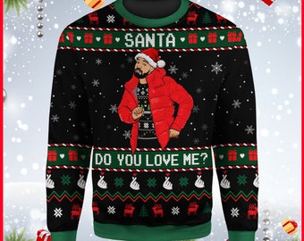 Santa Do You Love Me Keke Xmas Scorpion Mens Ugly Christmas Sweater Graphic Tank Top Santa Do You Love Me Keke Xmas Scorpion Mens Ugly Christmas Sweater Graphic Tank Top