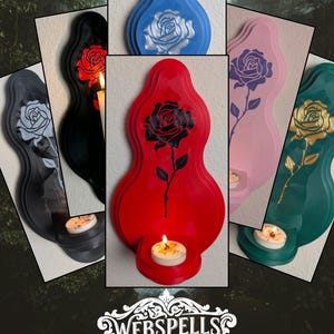 Vintage Inspired Candle Sconce - Rose
