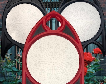 Cathedral Inspired Rose Window Mirror