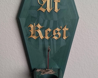 Gothic Coffin Style Sconce - At Rest