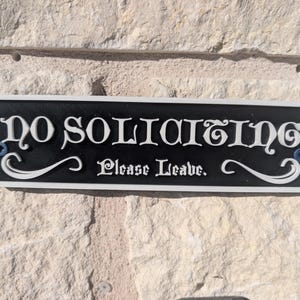 No Soliciting Signage - Vintage Inspired - Please Leave