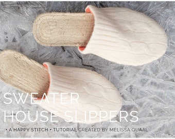 Digital Download : Sweater House Slippers PDF from (digital download only)
