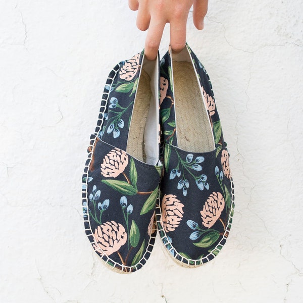 Espadrilles STARTER KIT :  Midnight Peony Shoe DIY Kit